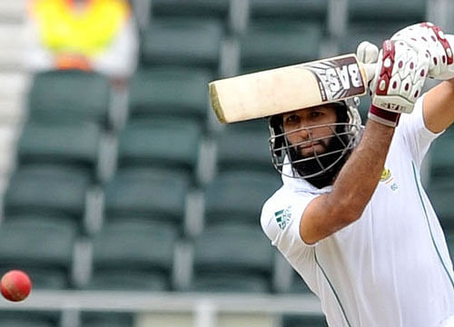 Hashim Amla hit his third Test double century and Stiaan van Zyl made a hundred on his debut before South Africa declared their first innings at 552 for five on the second day of the first Test against the West Indies at SuperSport Park today.Reuters File Photo