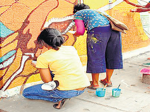 A&#8200;mural in Indiranagar.
