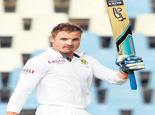 bright beginning Debutant Stiaan van Zyl of South Africa acknowledges the crowd after reaching his hundred. AFP