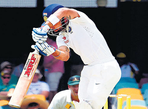 no waY out Virat Kohli's dismissal at Brisbane was the  triggering point of another Indian capitulation. Reuters