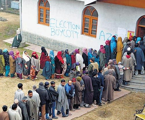 Thousands of electronic voting machines will be unsealed on Tuesday to know people's verdict in Jammu & Kashmir Assembly elections held over five phases from November 24 to December 20. File AP image