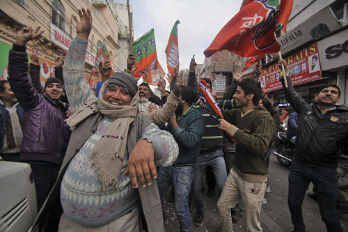 After emerging as the second largest party in Jammu and Kashmir polls, BJP today expressed confidence that the next chief minister of the state will be from the party. AP image