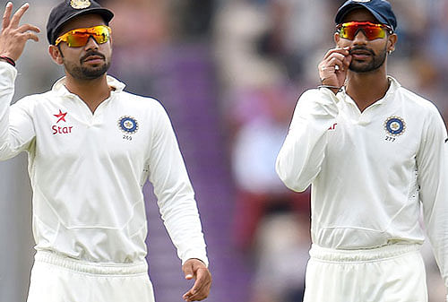 Indian cricketers Virat Kohli and Shikhar Dhawan picked up a fight and created unrest in the dressing room during the test match against Australia in Gabba. Screen grab