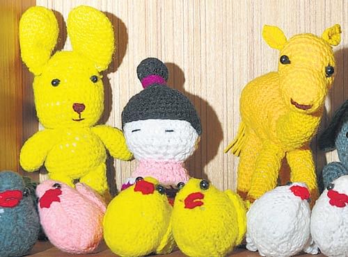 CUTE: Usha's collection comprises colourful dolls in different shapes and sizes.