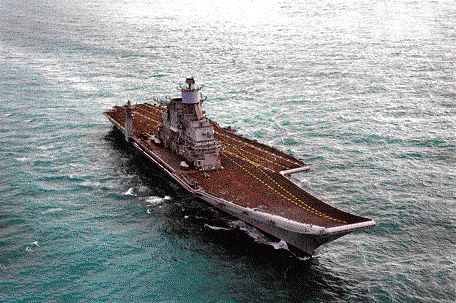 The induction of INS Vikramaditya boosted the power of the Indian Navy. PTI