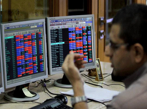 A benchmark index of Indian equities markets Wednesday was trading 57.78 points or 0.21 percent as banking stocks gained. PTI file photo
