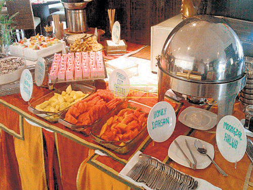A&#8200;view of the buffet.
