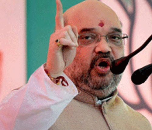 Describing the Congress government in Karnataka as non-performing, corrupt and defunct, BJP president Amit Shah Saturday called upon the people to free the state from the ruling party. PTI File Photo.