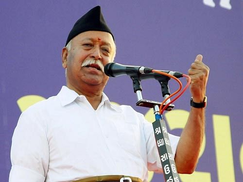 RSS Chief Mohan Bhagwat today refrained from speaking about the controversial 'Ghar Wapsi' issue here at the organisation's mega meet where he said Hindu society has been for years maintaining that other religions would also have to be accepted. AP file photo
