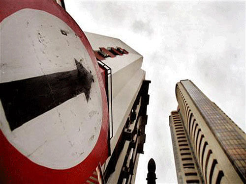 The Sensex snapped 6 days of upward movement on profit-booking today after crossing the 28,000- level . Photo: Reuters