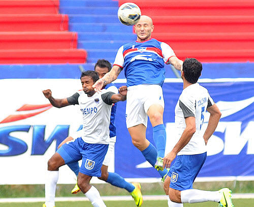 An exciting contest is on the cards as I-League champions Bengaluru FC seek to clinch their maiden Federation Cup football tournament title when take on Dempo FC in the summit clash at Nehru Stadium here tomorrow. DH File Photo For Representation Purpose Only