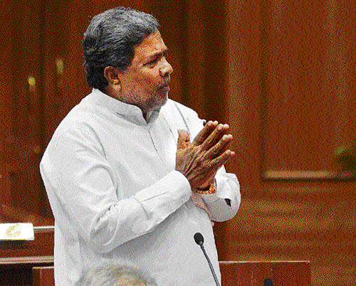 Chief Minister Siddaramaiah, who rarely visits temples, went to the Sri Siddarameshwara Swamy temple at his native place, Siddaramanahundi in Mysuru district on Sunday, a day after smoke billowing from the tail of a helicopter he had boarded at HAL&#8200;Airport in Bengaluru gave him some anxious moments.  DH File Photo.