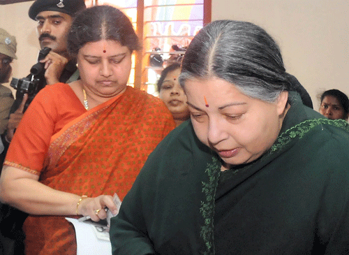Former Tamil Nadu Chief Minister Jayalalithaa could not be made to explain the benami assets allegedly acquired by her aide Sasikala and her relatives Illavarasi and Sudhakaran in the disproportionate assets case, her counsel told the Karnataka High Court today.PTI file photo