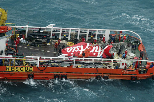 Divers today retrieved the cockpit voice recorder and may have located the fuselage of the crashed AirAsia jet in the Java Sea as experts will now use data from the two crucial black box devices to determine the sequence of events that brought the flight down. Reuters file photo