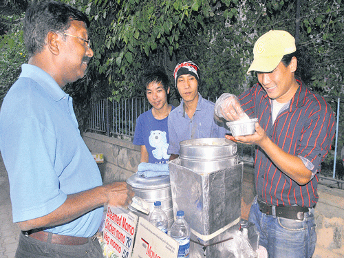 popular Momos have become a part of the street food culture in the City.