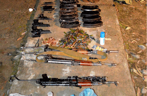 Police today seized a cache of ammunition and Rs 16 lakh in cash and arrested three persons, one of them a Maoist. PTI file photo