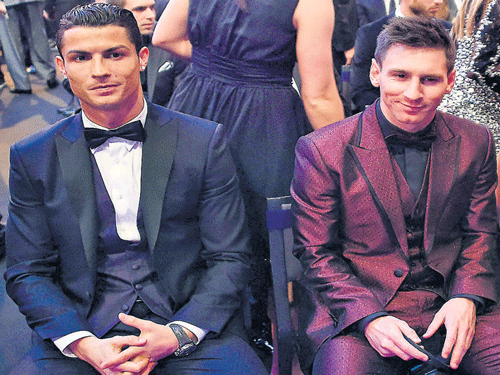 style is the man Cristiano Ronaldo, who won the Ballon d'Or, with Lionel Messi in Zurich on Monday. Reuters