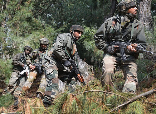 A joint operation from Indian -army and police is underway in Chakan area in Sopore, Jammu and Kashmir, where security forces are battling suspected Lashkar-e-Taiba terrorists.File photo PTI
