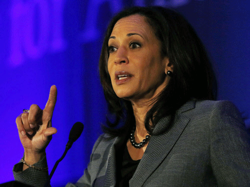 California's Indian-American Attorney General Kamala Harris, a 'good friend' of President Barack Obama, has thrown her hat into the ring for the 2016 race to replace fellow Democrat veteran Barbara Boxer in the US Senate. Reuters file photo