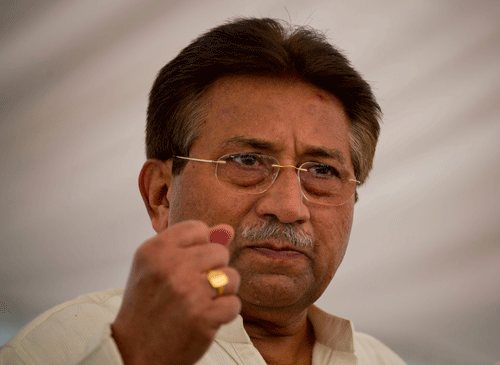 Pakistan's former military ruler Pervez Musharraf was today indicted by an anti-terrorism court in the murder case of Baloch nationalist leader Nawaz Akbar Khan Bugti, who was killed in a military operation. AP file photo