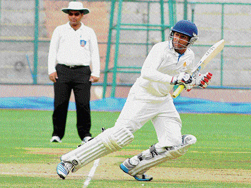 fine knock Karnataka's Shreyas Gopal cracked a 124 on Thursday against Madhya Pradesh. DH file photo