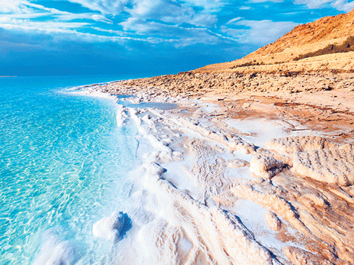 sensational The pristine blue waters of Dead Sea in Jordan.