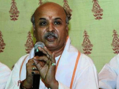 Vishva Hindu Parishad president Praveen Togadia today said the organisation will celebrate its foundation day only after a grand Ram temple is constructed in Ayodhya. PTI File Photo.