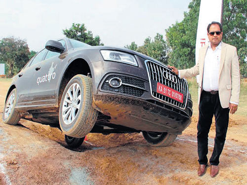 Audi Bengaluru Vice-President (Sales and Marketing) Gajanan Hegdakatte at the Q Drive.