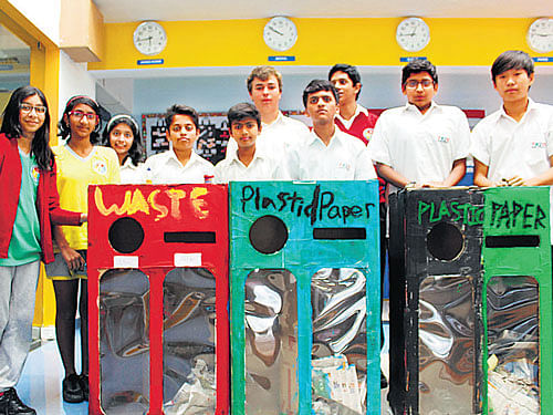 organised Students with their creations.