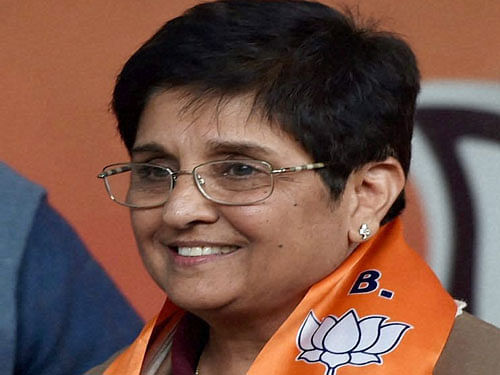 BJP chief ministerial candidate Kiran Bedi today declared movable and immovable assets worth over Rs 11.65 crore belonging to her and her husband. PTI file photo