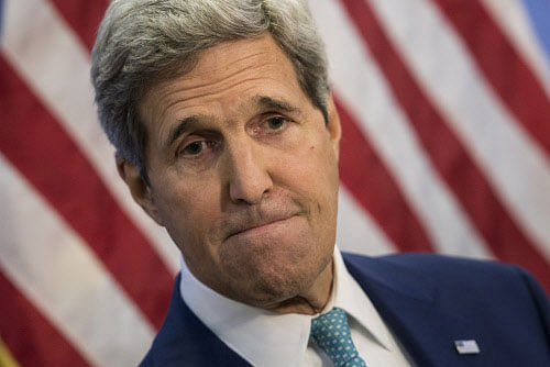 Press freedom is increasingly "under siege," US Secretary of State John Kerry warned as he paid tribute to the slain journalists of the French satirical magazine Charlie Hebdo. AP photo