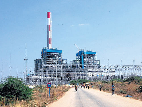 The under-construction Yermaras Thermal Power Station near Raichur. DH Photo