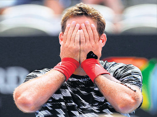 painful: Juan Martin Del Potro was left gutted when he was forced to pull out of the Australian Open just a day before the start. AFP