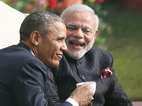 As US President Barack Obama left India, Prime Minister Narendra Modi today said his visit has taken the bilateral relations to a new level and opened a new chapter. PTI photo