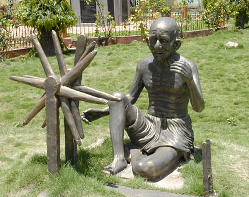 Even as the sanitation issue is garnering much attention, a 'toilet gallery' created out of Mahatama Gandhi's vision at a historic 'Harijan ashram' in the city to spread the message of social empowerment, remains a picture of utter neglect. DH file photo