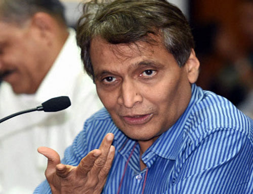 Railway Minister Suresh Prabhu today hinted that there may not be any cut in train fares in spite of the fall in diesel prices. PTI File Photo.