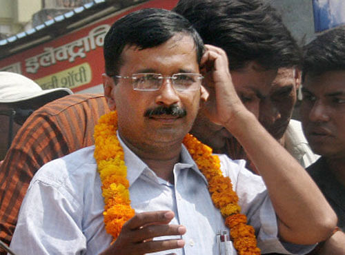 Taking on Aam Aadmi Party chief Arvind Kejriwal, BJP has decided to ask him five questions on a daily basis till February 5. PTI File Photo