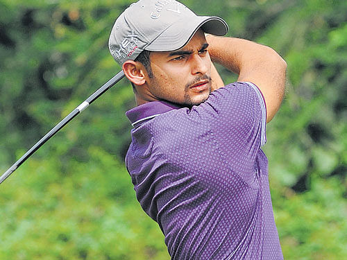 fighting through Trishul Chinnappa put behind some tough days to emerge winner in the All India Amateur Championships. DH PHOTO/  sRIKANTA SHARMA R