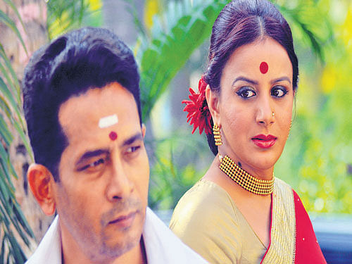 Pooja Gandhi and Atul Kulkarni in the film