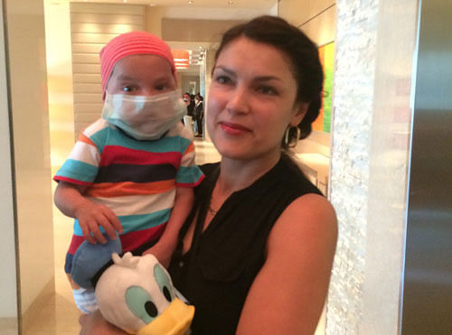 Baby gleb from Russia to whom the heart from a brain dead donor at manipal hospital was transplanted.. DH Photo