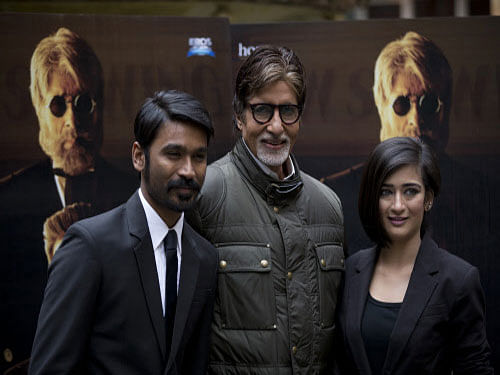 Shamitabh makes a strong start thanks to its one-of-a-kind plot and the solid performances by both Amitabh and Dhanush. But it falls away by the time it reaches its second half. AP File Photo.