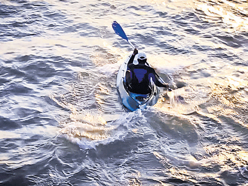KK, a water sports lover will start from the Gateway of India on February 14 and reach Goa probably in 20 days time.