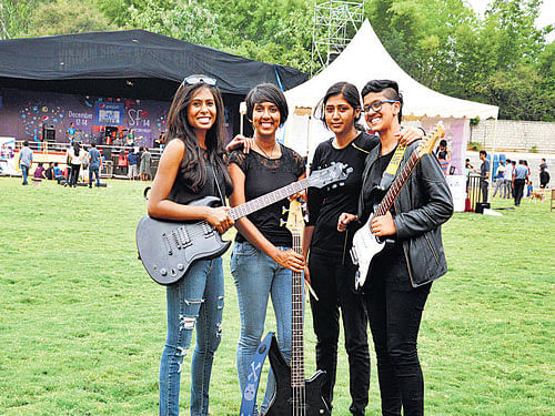 dynamic (From left) Rithika, Anagha, Suvarna and Vinaya.