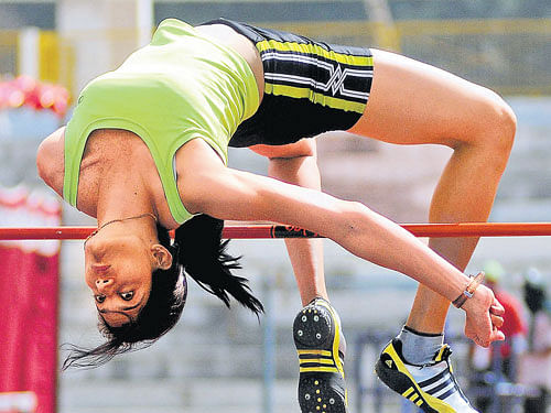eyeing a big leap: Karnataka's Sahana Kumari is one of the medal prospects in high jump. dh file photo