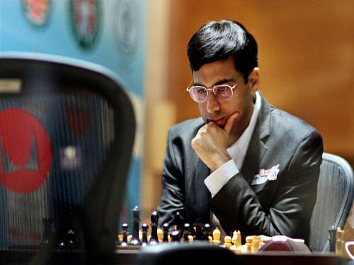 Five-time world champion Viswanathan Anand got some consolation after scoring a regulation victory over David Baramidze of Germany in the sixth and penultimate round of Grenke Chess Classic, here.AP file photo