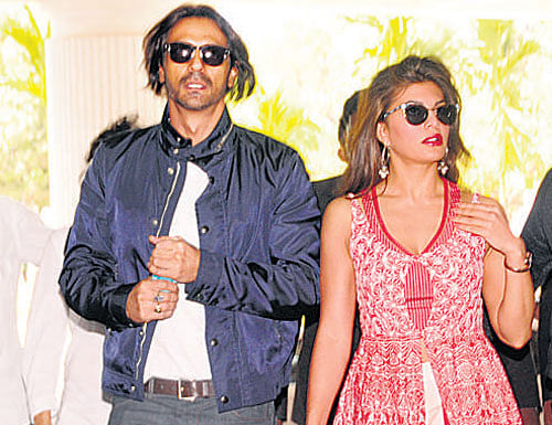 CHARMING: Actors Arjun Rampal and Jacqueline Fernandes at the event.