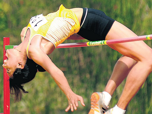 Karnataka's Sahana Kumari won a third straight National Games high jump gold on Monday. DH file photo