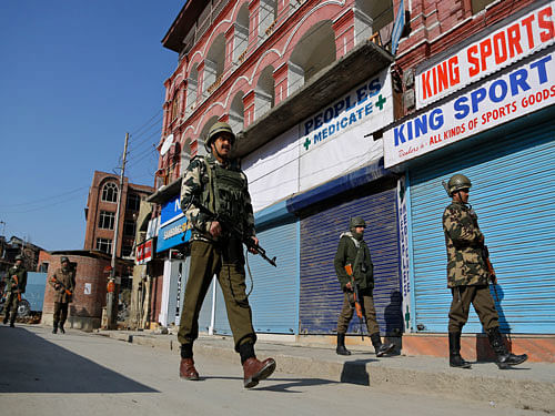 Restrictions imposed in parts of Srinagar for the second day Wednesday to thwart separatist called protests affected normal life here as shops and businesses were shut.AP photo