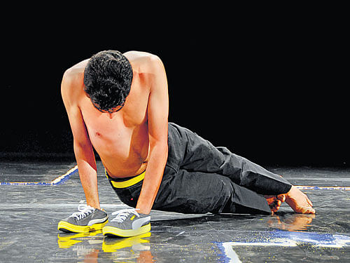 Vikram Iyengar performing 'Across, not over'.