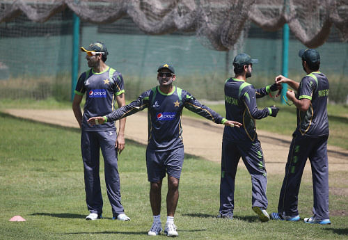 Eight Pakistan players, including maverick former captain Shahid Afridi, have been fined for breaching a team curfew ahead of their crucial World Cup game against India, sources told AFP on Thursday. AP file photo